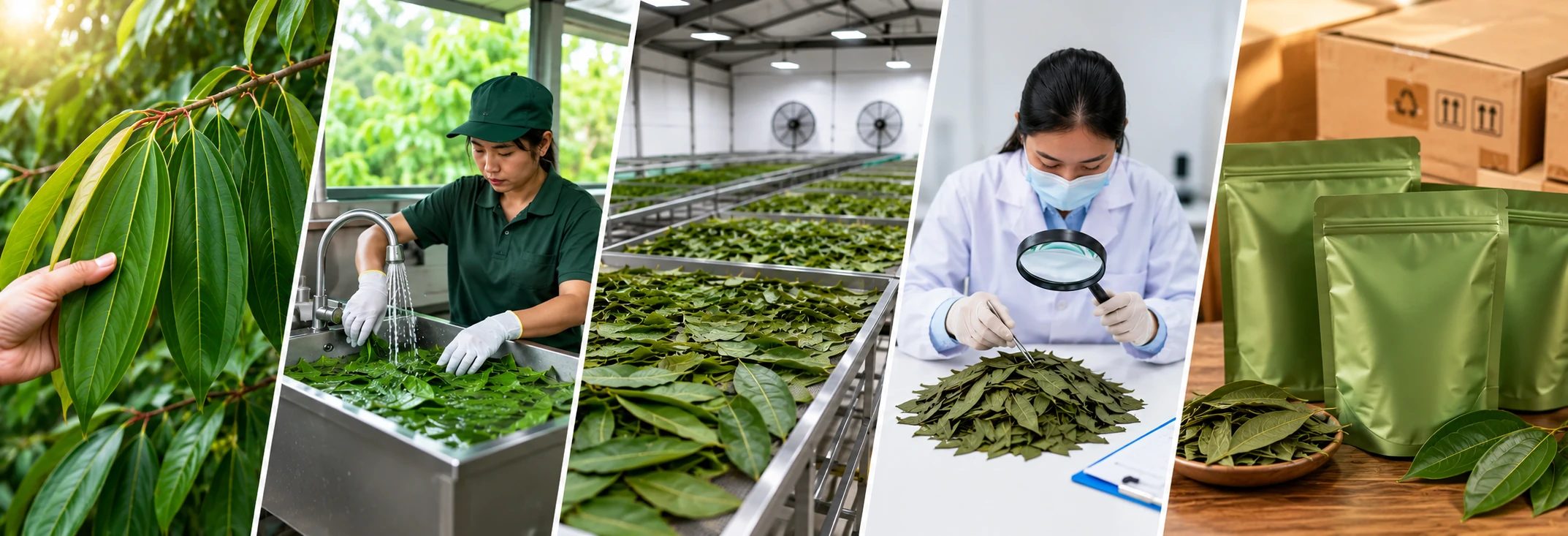 Cinnamon-leaves-processing